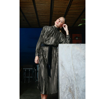 Vestido Metallic Gold