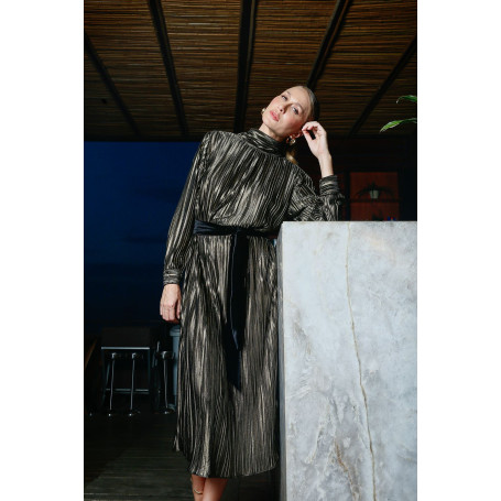 Vestido Metallic Gold